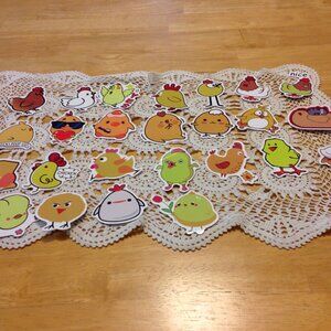 Cute chicks and chickens colorful stickers for cellphones, laptop, lockers